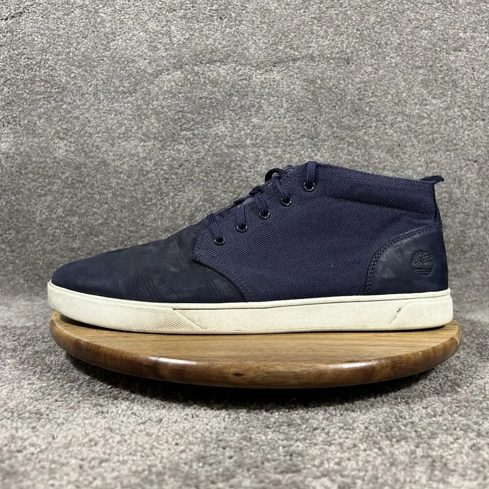 Timberland Davis Square Mens Size 12 Blue Nubuck Casual Chukka Shoes Used